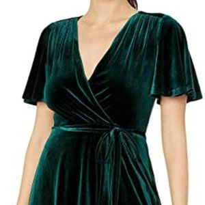 Emerald Velvet Calvin Klein Dress